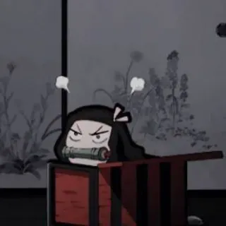 🌸 Nezuko Kamado Demon Slayer nezuko, demon slayer, anime, manga, kawaii, chibi whatsapp sticker