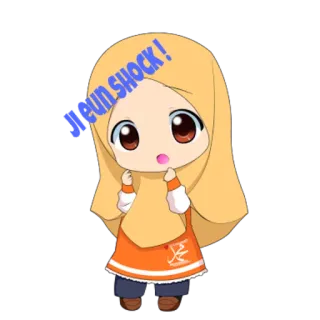 😱 GUN SHOCK! dessin animé, enfant, fille, mignon, animé, manga telegram sticker