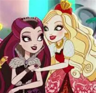 👭 Raven Queen and Apple White Ever After High Мультфильм, Королевский, Дружба, Фэнтези, Подростки telegram sticker