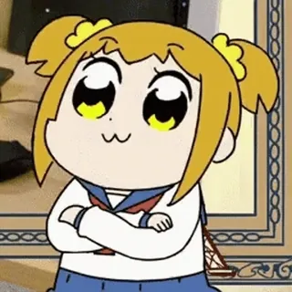 ✨ Popuko Pop Team Epic Anime, Manga, Pop Team Epic, Popuko, Animación Japonesa, Mono telegram sticker