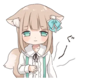 @stickersLine Coco of wolf ear girl telegram stickers