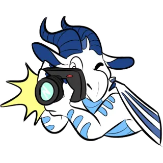 📷 龙, 相机, 摄影, 动物, 卡通 telegram sticker