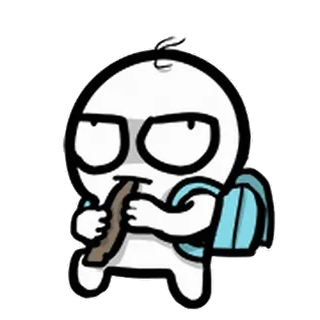 🙄 Cartoon, Figur, Rucksack, Stock, Süß whatsapp sticker