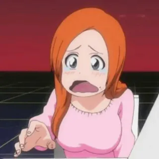 😭 Orihime Inoue Bleach anime, cartoon, sad, crying, Bleach, Orihime Inoue telegram sticker