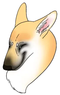 ☺️ anjing, hewan, potret, kartun, ilustrasi telegram sticker