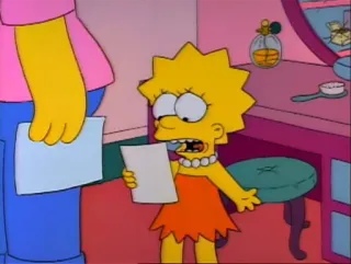 😱 Lisa Simpson The Simpsons 만화, 리사 심슨, 심슨 가족, 애니메이션, 소녀 telegram sticker