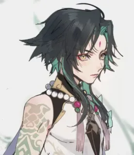 🌟 Xiao Genshin Impact Anime, Video game, Genshin Impact, Xiao, Personagem telegram sticker