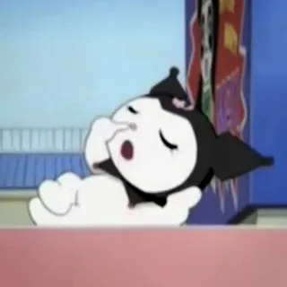 🧦 Kuromi クロミ, アニメ, 可愛い, カートゥーン, カワイイ, キャラクター, 睡眠 whatsapp sticker