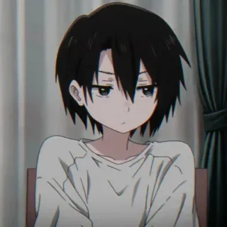 ◾ Anime, Jongen, Personage, Serieus, Sombere stemming, Tiener whatsapp sticker