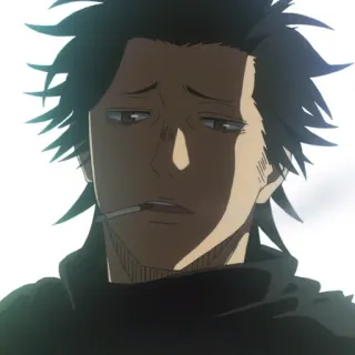 🚬 Yami Sukehiro Black Clover Anime, Manga, Black Clover, Yami Sukehiro, Fumeur telegram sticker