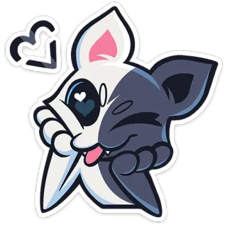 ⭐ cat, cute, sticker, kawaii, cartoon, animal, heart telegram sticker