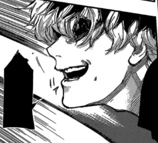 ☕ Anime, Manga, Faccia, Ritratto, Bianco e nero, Personaggio telegram sticker