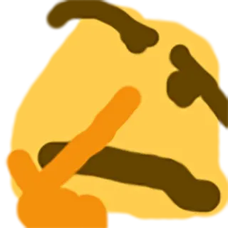 🤔 gesture, hand, peace, middle finger telegram sticker