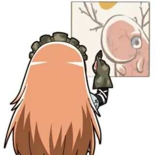 🤨 middle finger, offensive gesture, cartoon, anime telegram sticker