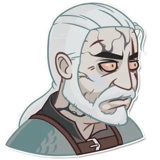 😳 Geralt of Rivia The Witcher witcher, geralt von riva, fantasy, monsterjäger whatsapp sticker