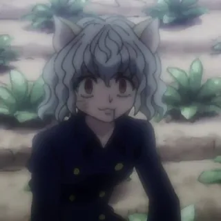 🧊 Neferpitou Hunter x Hunter anime, cat, neferpitou, hunter x hunter, villain telegram sticker