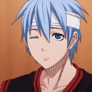 🎭 Kuroko Tetsuya Kuroko's Basketball Anime, Basquete, Personagem, Ferido, Fofo telegram sticker