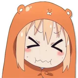 😖 anime, cartoon, girl, cute, hoodie, bear, expression telegram sticker