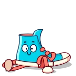 😂 обувь, мультфильм, кроссовки, антропоморфный, персонаж whatsapp sticker