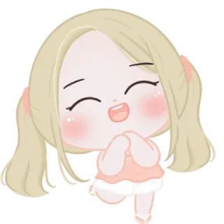 🍬 kawaii, lindo, chibi, chica, dibujos animados, animación telegram sticker