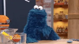 😤 Cookie Monster Sesame Street Коржик, Улица Сезам, Кукла, Печенье, Монстр, Синий, Пучеглазый telegram sticker