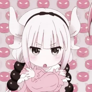 🎀 Kanna Kamui Miss Kobayashi's Dragon Maid Anime, Kanna, Naga, Lucu, Kawaii, Manga telegram sticker