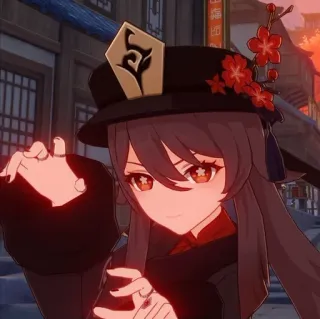 🥀 Hu Tao Genshin Impact Anime, Videospiel, Genshin Impact, Hu Tao, Charakter, süß telegram sticker