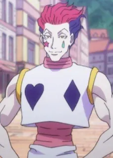 🙂 Hisoka Hunter x Hunter anime, hisoka, hunterxhunter, mago, villano whatsapp sticker