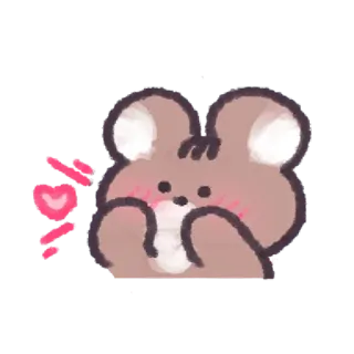 💗 Love cute, bear, kawaii, animal, love, cartoon telegram sticker