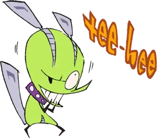 😂 hee-hee heehee, alien, cartoon, green, glasses, crazy telegram sticker