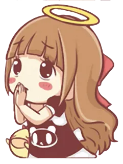 😇 Cartoon, Kawaii, Anime, Engel, Süß, Chibi, Sticker telegram sticker