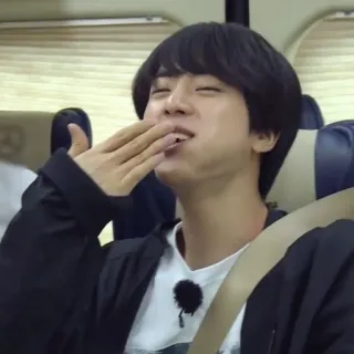 🐹 Jin kpop, idol, ca sĩ, hôn, đẹp trai, người đàn ông, nghệ sĩ telegram sticker