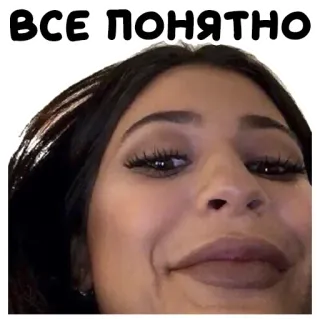 😁 ВСЕ ПОНЯТНО mulher, russo, expressão, rosto, meme telegram sticker