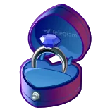 π ring, verloving, bruiloft, sieraden, diamant, blauw, liefde, aanzoek whatsapp sticker