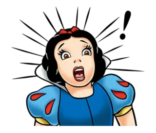 ‼ Snow White disney, princess, scared, cartoon telegram sticker