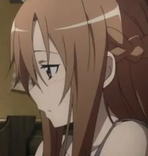 🍂 Asuna Yuuki Sword Art Online Anime, Gadis, Imut, Gadis anime, Rambut panjang, Rambut cokelat whatsapp sticker