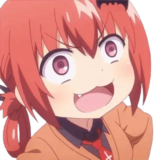 😧 Satania Gabriel DropOut anime, satania, gabriel dropout, cute, demon, devil telegram sticker