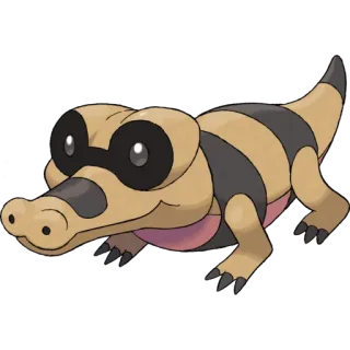 🐉 Sandile pokemon, sandile, cartoon, animal, crocodile, lizard telegram sticker