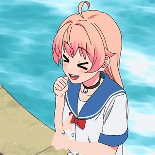 😆 Anime, Garota, Fofa, Feliz, Personagem, Arte, Ilustração telegram sticker