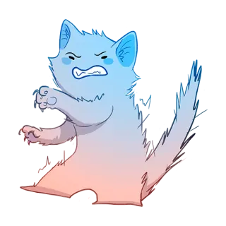 😖 Katze, wütend, Cartoon, Tier, Aufkleber telegram sticker