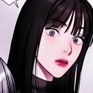 🐈‍⬛️ kobieta, dziewczyna, portret, manga, ilustracja, kreskówka telegram sticker