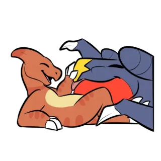 ❤ pokemon, gible, gabite, cartoon, sticker, gaming, anime whatsapp sticker