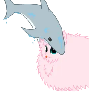 🤯 shark, cartoon, animal, cute, pink telegram sticker