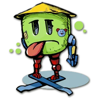 👅 мультфильм, персонаж, стикер, цифровое искусство telegram sticker