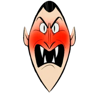 😡 vampire, angry, cartoon, monster, halloween, fangs, scary whatsapp sticker