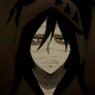 🩸 Zack Angels of Death anime, character, horror, bandages, hoodie telegram sticker