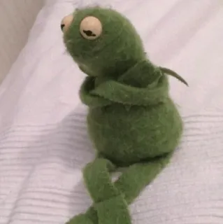 😠 Kermit カーミット, カエル, マペッツ, 人形, 悲しい telegram sticker