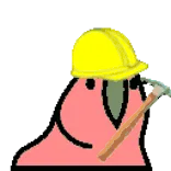 🦜 sticker, construction, helmet, character, funny, cartoon telegram sticker