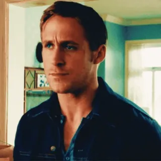 😐 Ryan Gosling portret, man, acteur, beroemdheid telegram sticker