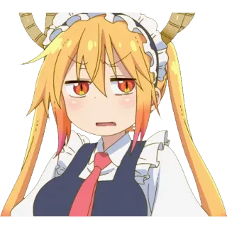 😒 Tohru Miss Kobayashi's Dragon Maid Anime, Dragon, Maid, Tohru, Kawaii, Mignon, Drôle, Dessin animé whatsapp sticker